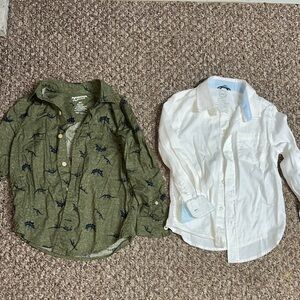 Arizona Jean Company Green and White Button Down Shirts